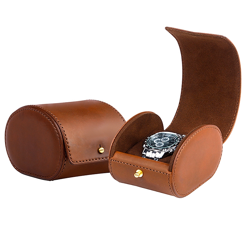 Custom with Logo Velvet Pillow Leather Watch Box Custom with Logo Velvet Pillow Leather Watch Box