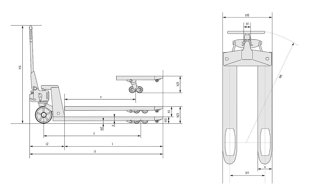 Size of Hydraulic Walkie Pallet Truck Size of Hydraulic Walkie Pallet Truck