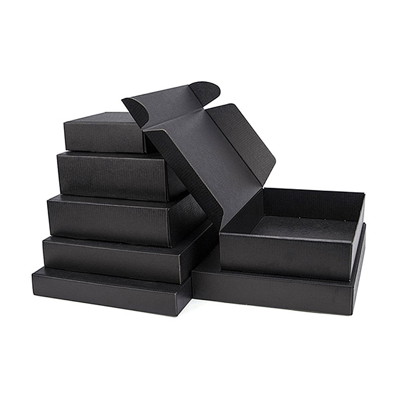 Custom Logo Black White Corrugated Mailer Shipping Boxes 