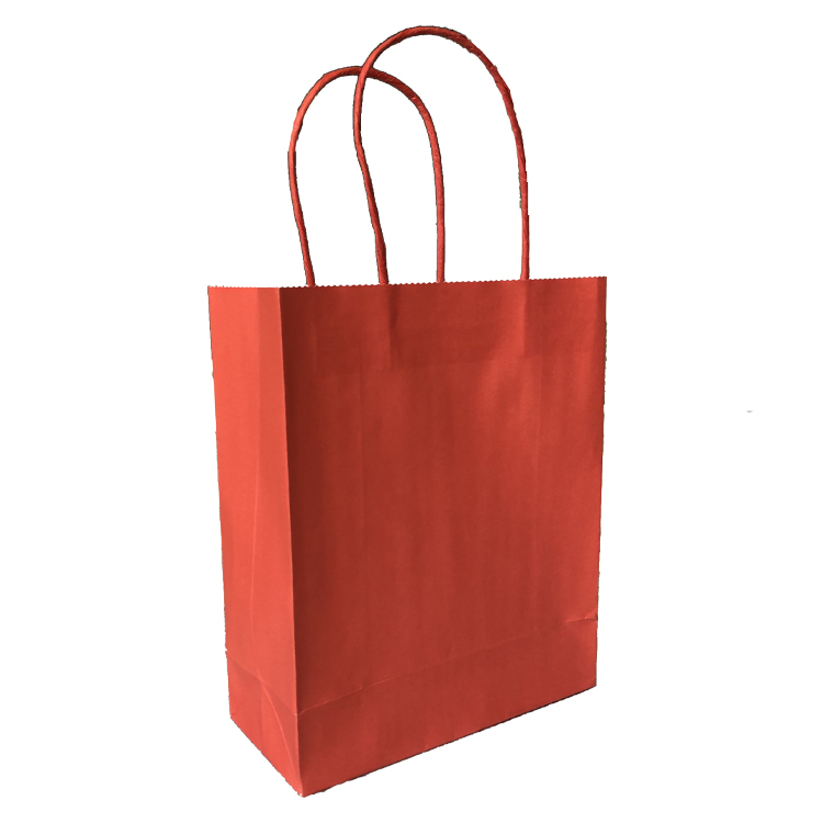 Factory Directly Kraft Paper Gift Bag with Twisted Handle