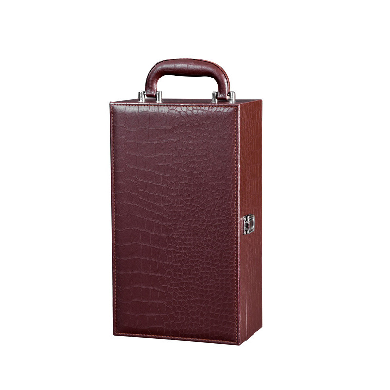 Wholesale custom leather boxes for champagne red wine