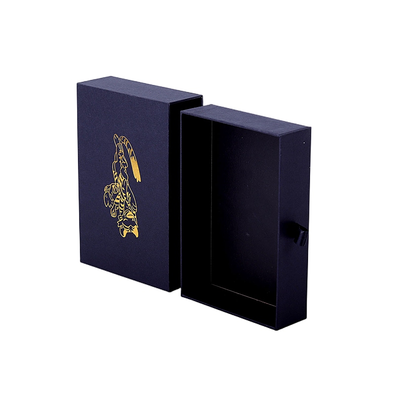 Custom Luxury Elegant Black Drawer Cardboard Paper Box
