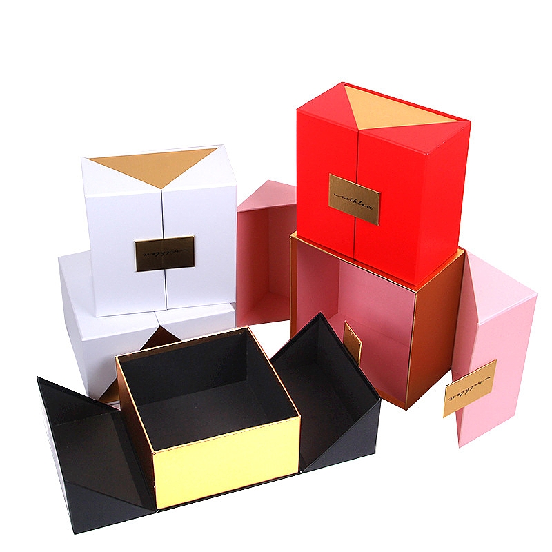 Custom Square Double Open Door Gift Box for Men and Women Flower Wedding Candy Custom Square Double Open Door Gift Box for Men and Women Flower Wedding Candy