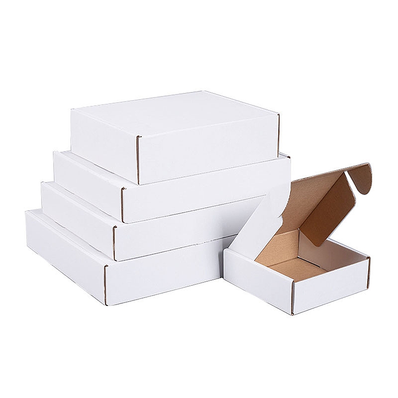 Custom Logo Black White Corrugated Mailer Shipping Boxes 