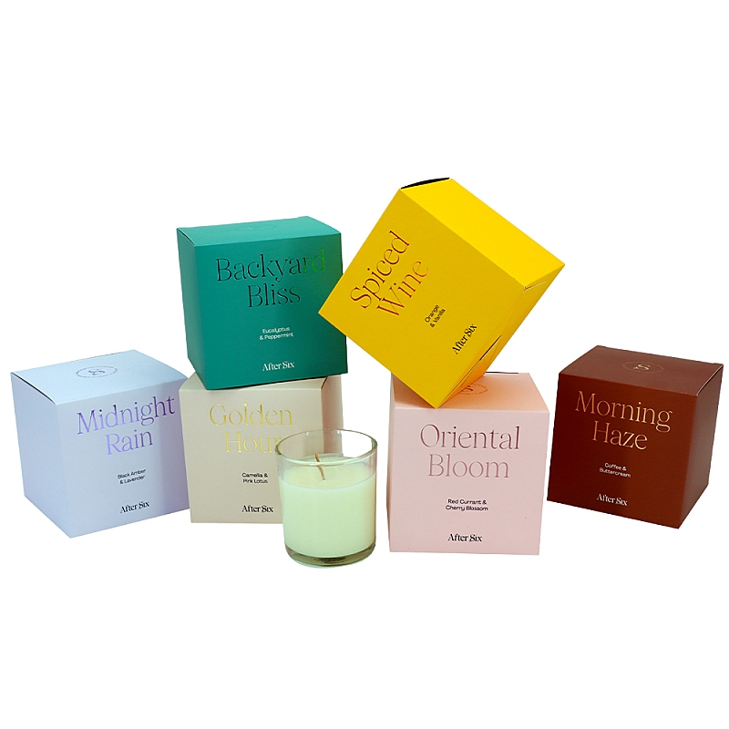 Custom luxury white cardboard candle box Custom luxury white cardboard candle box