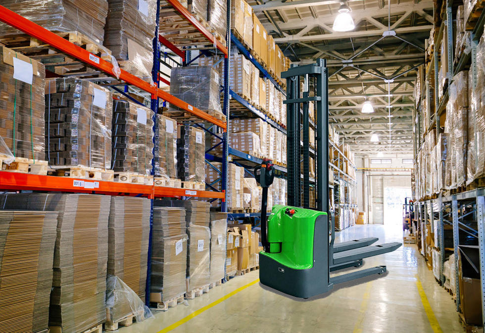 Application Of Walkie Type Electric Battery Powered Pallet Stacker Application Of Walkie Type Electric Battery Powered Pallet Stacker