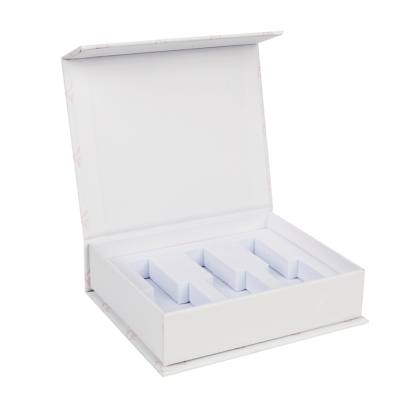 Custom White Oil Bottle Magnetic Gift Box with EVA Foam Insert Custom White Oil Bottle Magnetic Gift Box with EVA Foam Insert