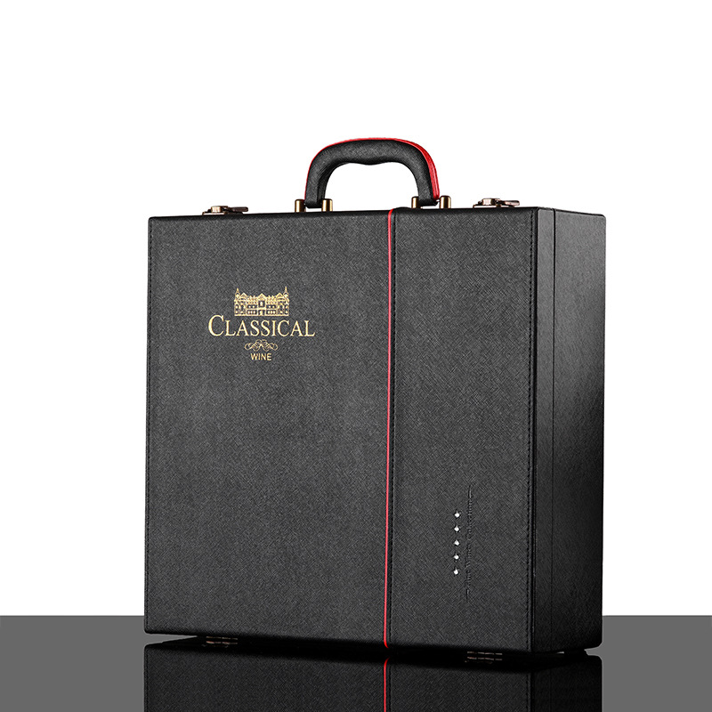 Wholesale High-Quality Leather Red Wine Packaging Box Wholesale High-Quality Leather Red Wine Packaging Box