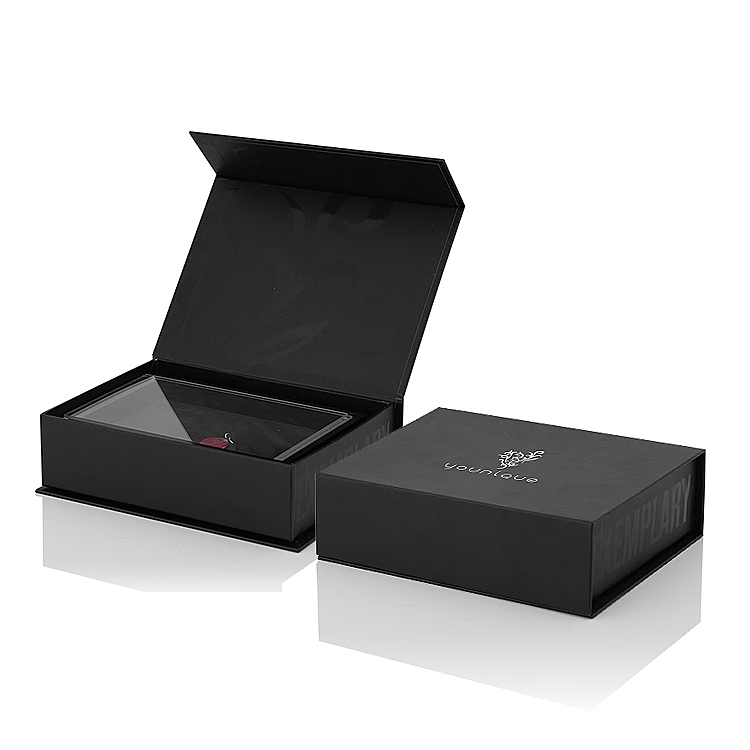 Custom Printed Luxury Black Magnetic Gift Box