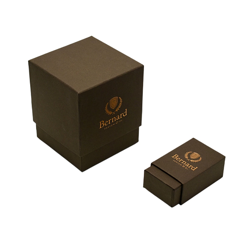 Wholesale Custom Luxury Gold Foil Printing Lid Perfume Gift Packaging Box 