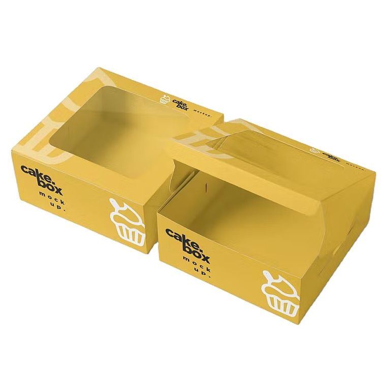 Wholesale High-End Custom Disposable Cake Box with Window Wholesale High-End Custom Disposable Cake Box with Window