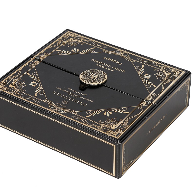Custom New Design Black Portable Cosmetic Gift Box