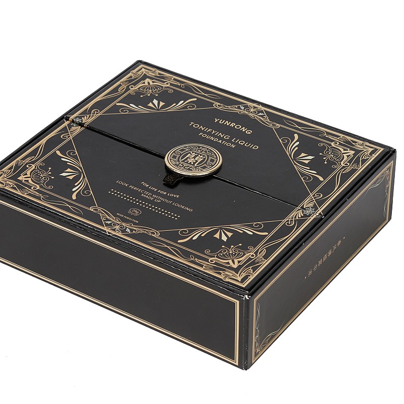Custom New Design Black Portable Cosmetic Gift Box Custom New Design Black Portable Cosmetic Gift Box