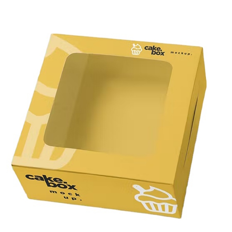 Wholesale High-End Custom Disposable Cake Box with Window Wholesale High-End Custom Disposable Cake Box with Window