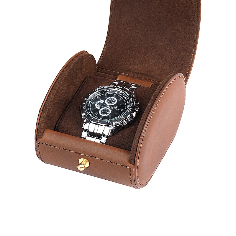 Custom with Logo Velvet Pillow Leather Watch Box Custom with Logo Velvet Pillow Leather Watch Box