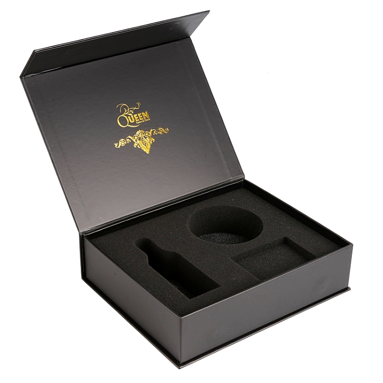 Custom Luxury Book Shaped Rigid Magnetic Gift Boxes with EVA Foam Insert