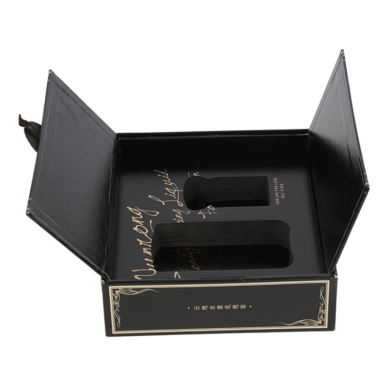 Custom New Design Black Portable Cosmetic Gift Box