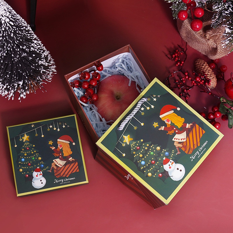 Custom Merry Christmas Eve Xmas Merry Apple Packaging Box Custom Merry Christmas Eve Xmas Merry Apple Packaging Box