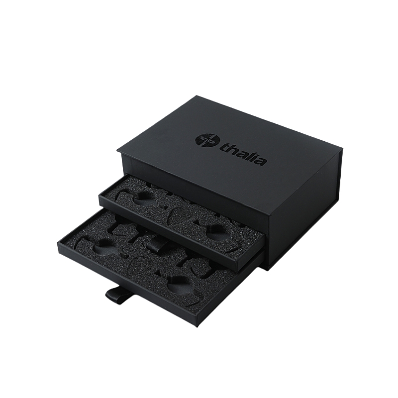 Custom Luxury Black Tactile Paper Touch Drawer Gift Boxes Packaging Custom Luxury Black Tactile Paper Touch Drawer Gift Boxes Packaging