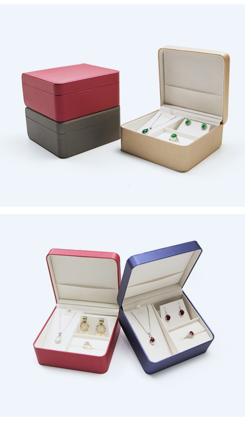 Wholesale custom PU leather ring pendant bracelet storage box