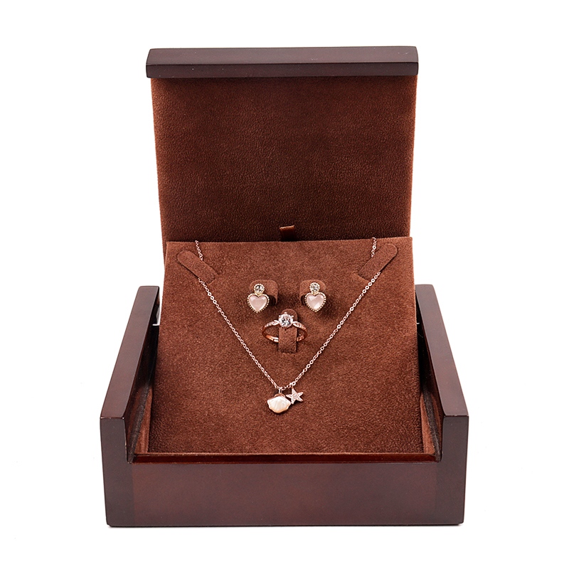 Custom Logo Wooden Jewelry Box for Brand Jewelry Custom Logo Wooden Jewelry Box for Brand Jewelry
