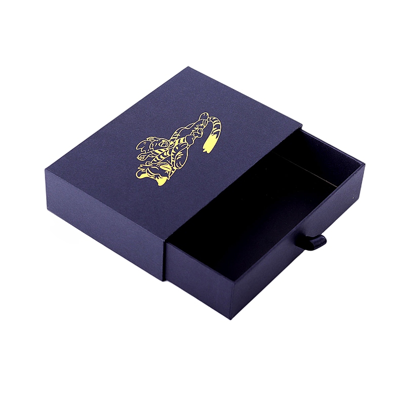 Custom Luxury Elegant Black Drawer Cardboard Paper Box