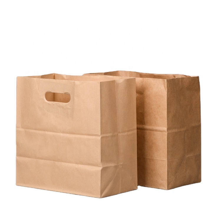 High-quality custom eco-friendly brown kraft paper bag with handles High-quality custom eco-friendly brown kraft paper bag with handles