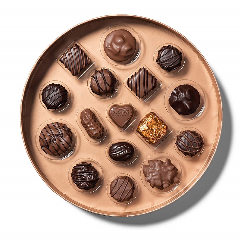 Wedding Party Favors Round Candy Chocolate Box with Trays and Bow Decoration Wedding Party Favors Round Candy Chocolate Box with Trays and Bow Decoration