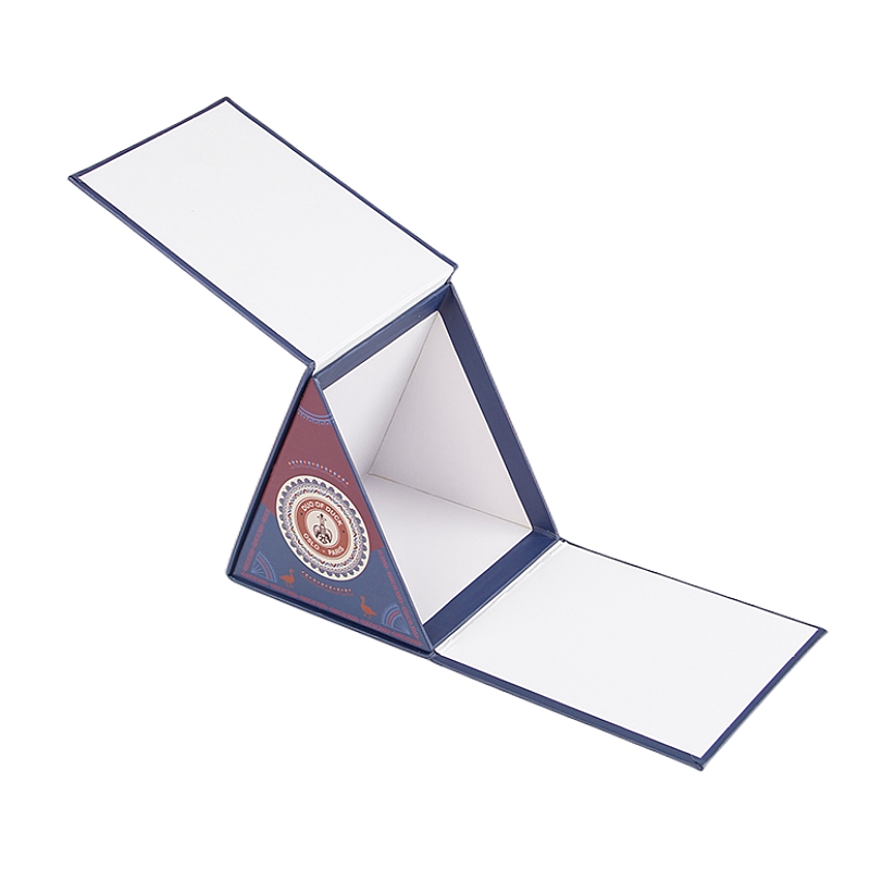 Custom Printed Creative Foldable Magnetic Triangle Shape Gift Box Custom Printed Creative Foldable Magnetic Triangle Shape Gift Box