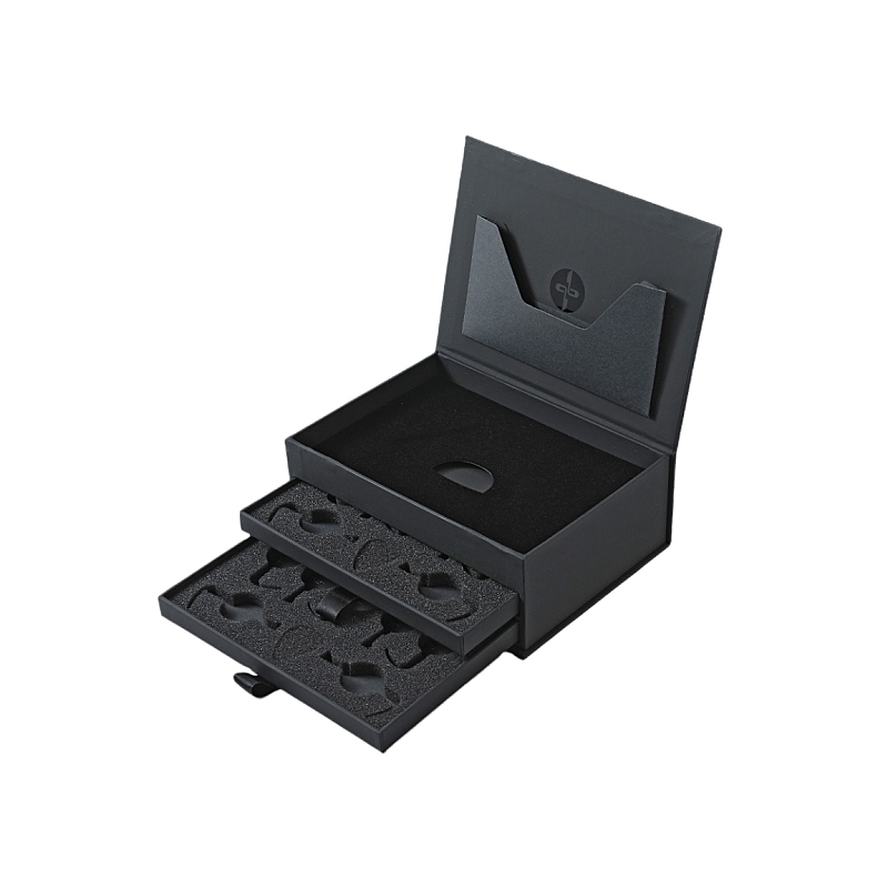 Custom Luxury Black Tactile Paper Touch Drawer Gift Boxes Packaging Custom Luxury Black Tactile Paper Touch Drawer Gift Boxes Packaging
