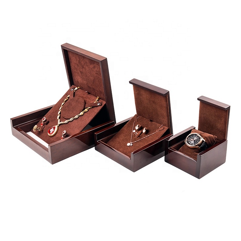 Custom Logo Wooden Jewelry Box for Brand Jewelry Custom Logo Wooden Jewelry Box for Brand Jewelry