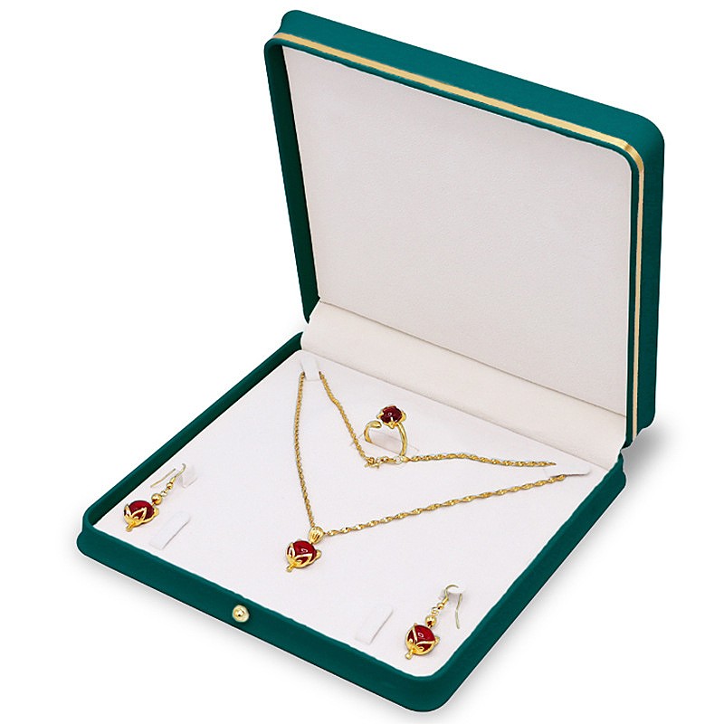 Gold Edge Round Buckle Corner Convex Edge Jewelry Box for Ring Pendant Bracelet Gold Edge Round Buckle Corner Convex Edge Jewelry Box for Ring Pendant Bracelet