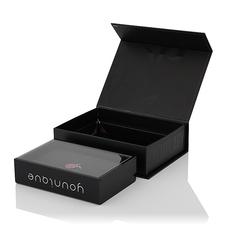 Custom Printed Luxury Black Magnetic Gift Box