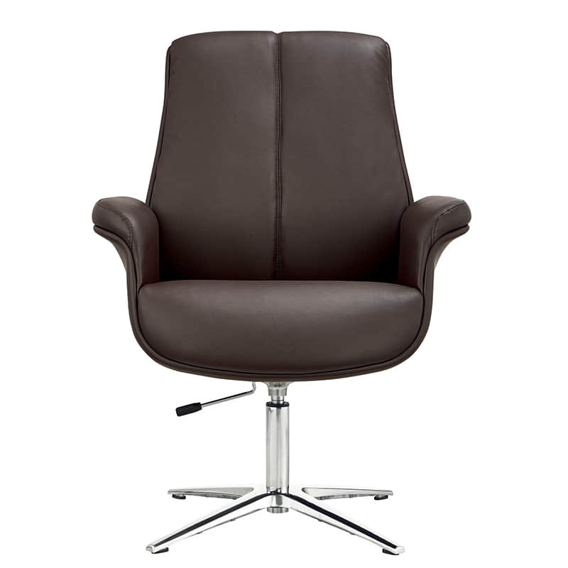 brown leather office chair