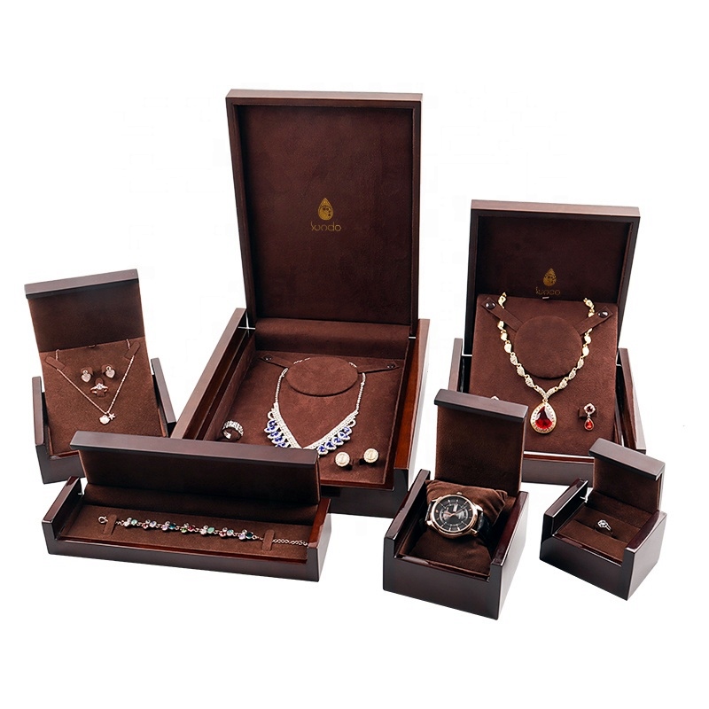 Custom Logo Wooden Jewelry Box for Brand Jewelry