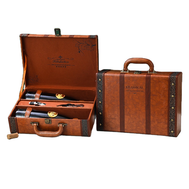 Hot Sale Nice Gift Shipping Packaging Wine Boxes for 2 Bottle Red Wine Hot Sale Nice Gift Shipping Packaging Wine Boxes for 2 Bottle Red Wine