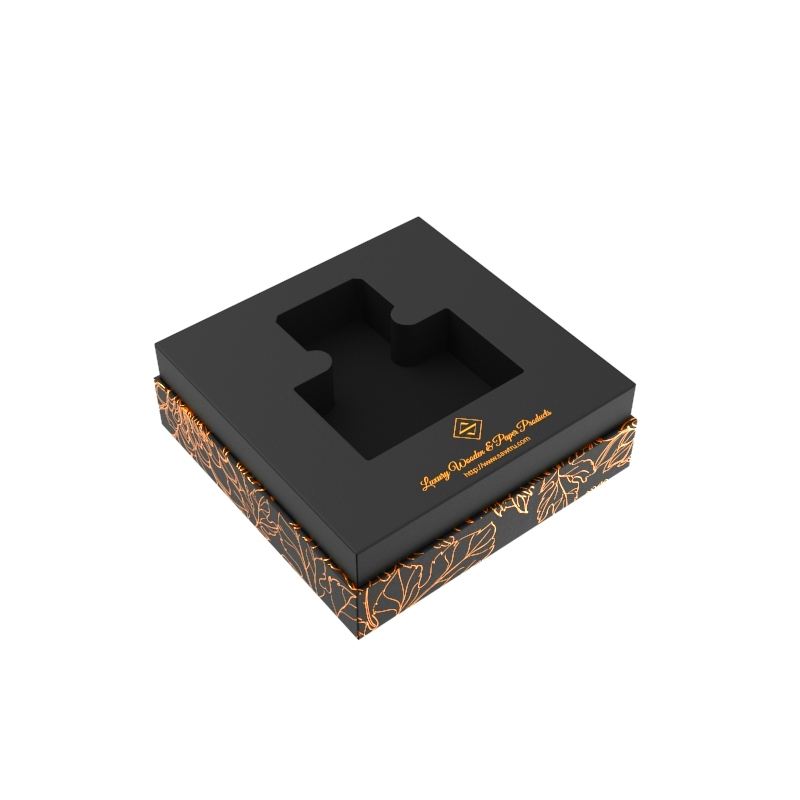 Custom Luxury Empty Black Base and Lid Perfume Package Box Custom Luxury Empty Black Base and Lid Perfume Package Box