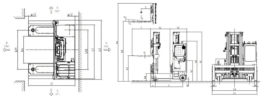 Size of Seated Type multi-directional Reach Truck Size of Seated Type multi-directional Reach Truck