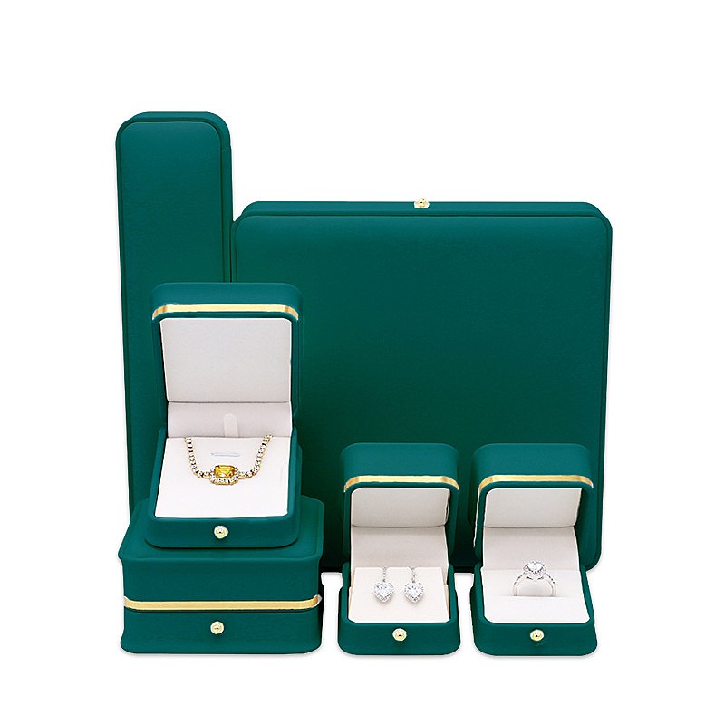 Gold Edge Round Buckle Corner Convex Edge Jewelry Box for Ring Pendant Bracelet Gold Edge Round Buckle Corner Convex Edge Jewelry Box for Ring Pendant Bracelet