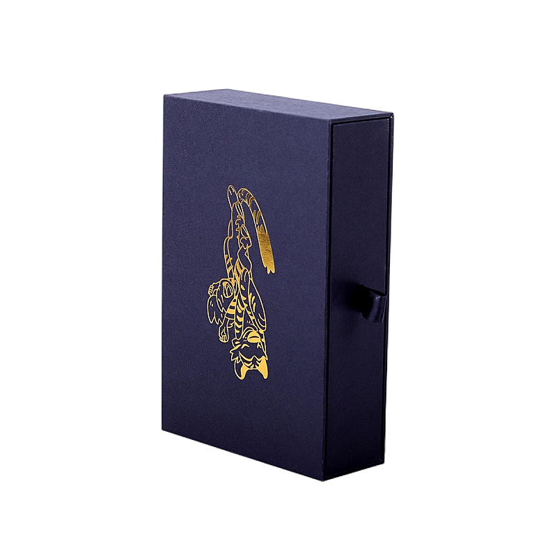 Custom Luxury Elegant Black Drawer Cardboard Paper Box