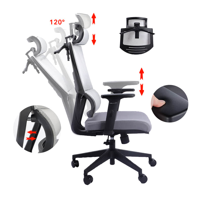 mesh computer chair with lumbar support