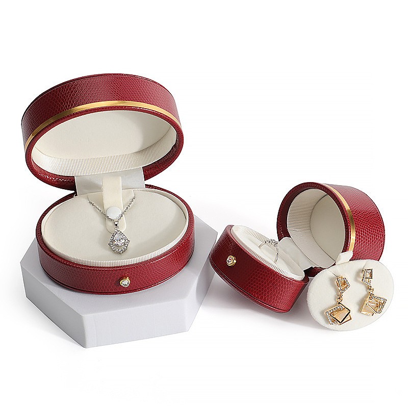 Custom High-grade Oval Metal Buckle High-end Jewelry Packaging Box 