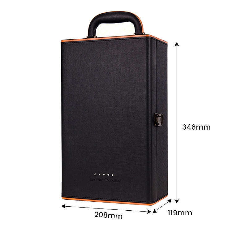 Luxury Portable Leather Wine Gift Boxes Single Bottle One Clear Wine Glass Box Luxury Portable Leather Wine Gift Boxes Single Bottle One Clear Wine Glass Box