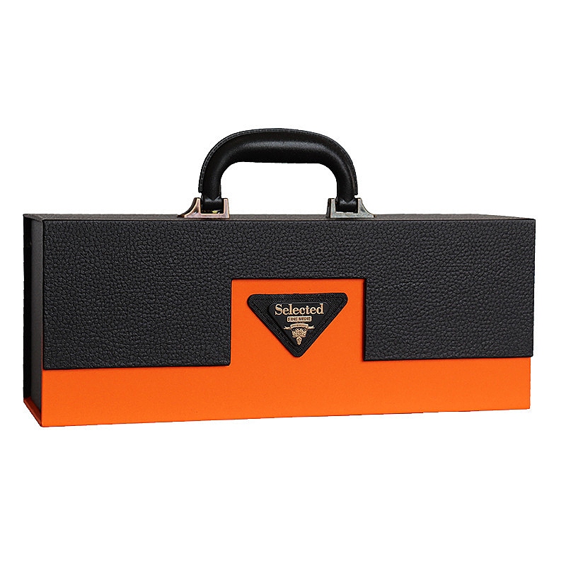 High-Quality Custom Rectangular Plain PU Leather Wine Bottle Gift Box with Magnetic Lid High-Quality Custom Rectangular Plain PU Leather Wine Bottle Gift Box with Magnetic Lid