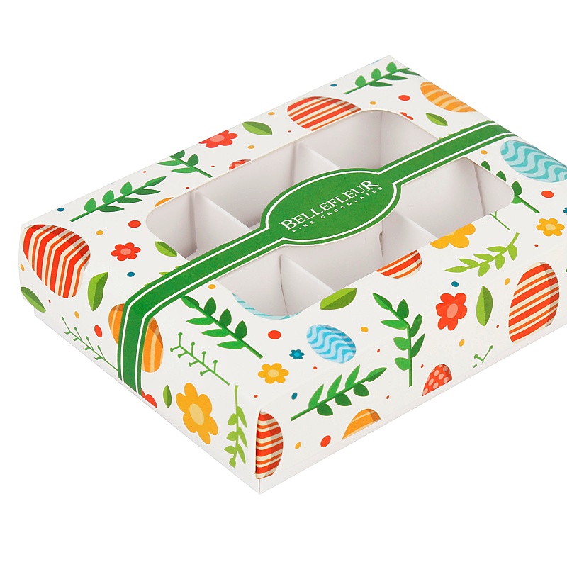 Hot Sale Lattice Empty White Chocolate Box with Clear Pvc Window Hot Sale Lattice Empty White Chocolate Box with Clear Pvc Window