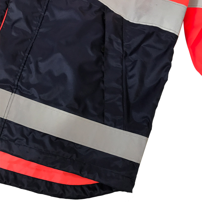 Breathable hi vis rain jacket