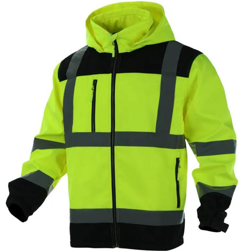 Hi vis jacket with hood