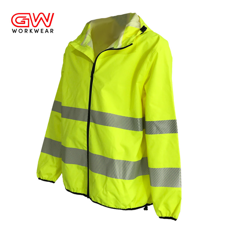 High vis rain coat