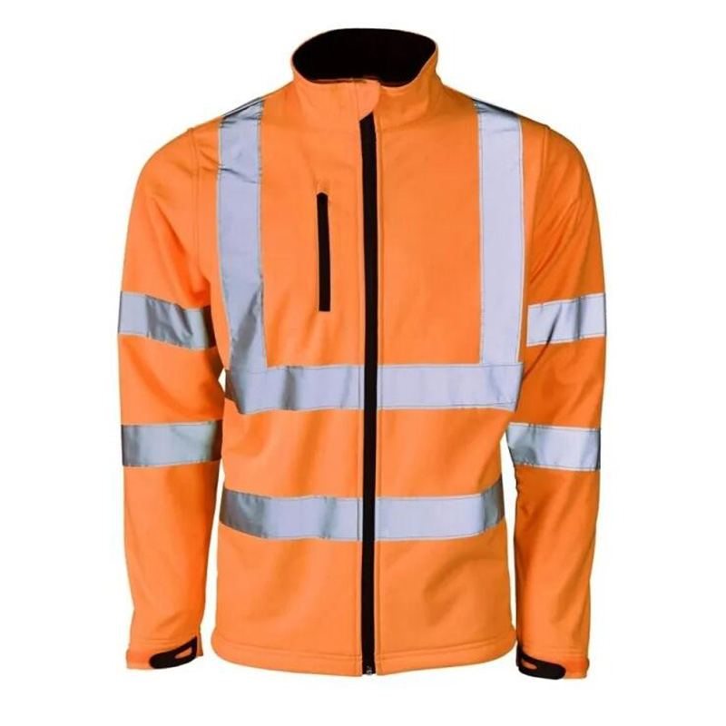 Orange hi vis softshell jacket