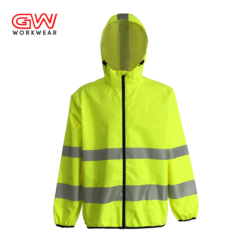 High vis rain jacket